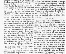 «La carrière unie et féconde de Pierre-Georges Roy»