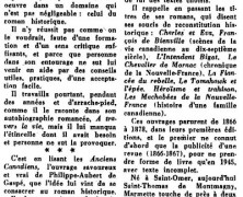 «Joseph Marmette est moins négligeable qu’on le prétend»