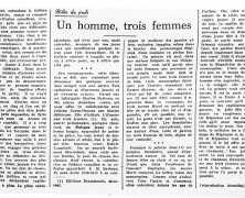 «Un homme, trois femmes»