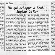 «Un qui échappa à l’oubli : Eugène Le Roy»