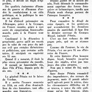 «La glorieuse et triste carrière de Pétain»