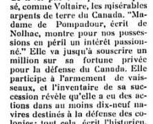 «Mme Pompadour et le Canada»