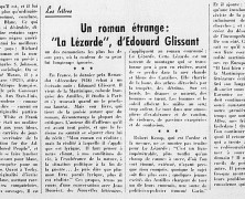 «Un roman étrange : « La Lézarde »: d’Édouard Glissant»
