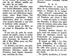 «La mort d’Alain-Fournier, il y a cinquante ans»