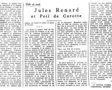 «Jules Renard et Poil de Carotte»