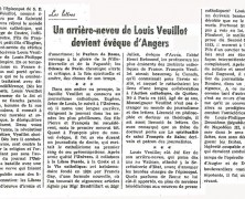 «Un arrière-neveu de Louis Veuillot devient évêque d’Angers»