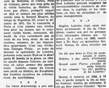 «Un grand comique qu’on ressuscite : Eugène Labiche»