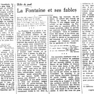 «La Fontaine et ses fables»