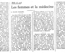 «Les femmes et la médecine»