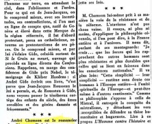 «André Chamson académicien, romancier et protestant»