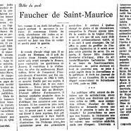 «Faucher de Saint-Maurice»