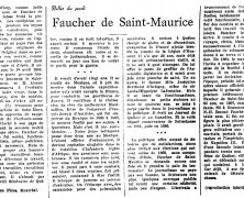 «Faucher de Saint-Maurice»