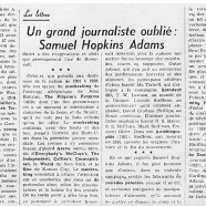 «Un grand journaliste oublié : Samuel Hopkins Adams»