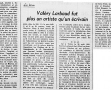 «Valéry Larbaud fut plus un artiste qu’un écrivain»