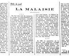 «La Malaisie»