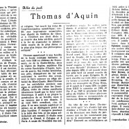 «Thomas d’Aquin»