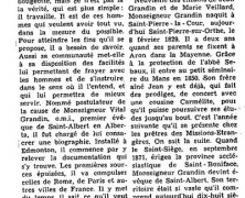 «Mgr Vital Grandin, présenté par le Père Breton»