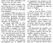 «De la colonisation anglaise en Acadie»