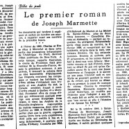 «Le premier roman de Joseph Marmette»