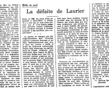 «La défaite de Laurier»