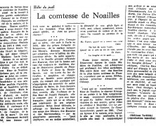 «La comtesse de Noailles»