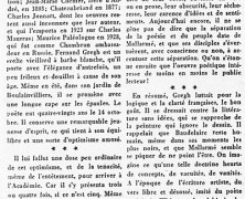 «Fernand Gregh, apôtre de l’humanisme français»