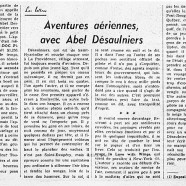 «Aventures aériennes, avec Abel Désaulniers»