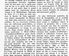 «Un ouvrage américain sur Guy de Maupassant»