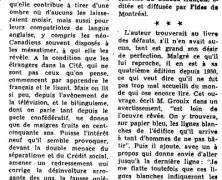 «L’abbé Groulx et son Histoire du Canada-Français»