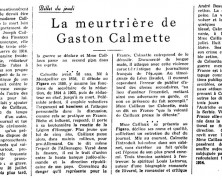 «La meurtrière de Gaston Calmette»