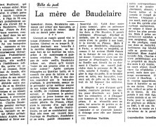 «La mère de Baudelaire»
