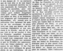 «La grande sagesse du bon Lafontaine»