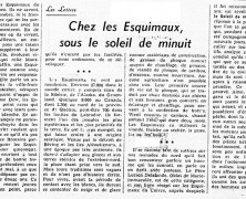 «Chez les Esquimaux, sous le soleil de minuit»