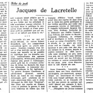 «Jacques de Lacretelle»