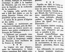 «L’héroïque histoire de la Légion étrangère»