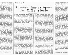 «Contes fantastiques du XIXe siècle»