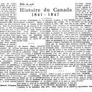 «Histoire du Canada 1841-1847»