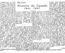 «Histoire du Canada 1841-1847»