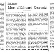 «Mort d’Édouard Estaunié»