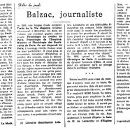 «Balzac, journaliste»