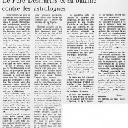«Le Père Desmarais et sa bataille contre les astrologues»