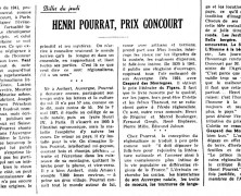 «Henri Pourrat, prix Goncourt»