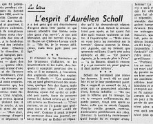 «L’esprit d’Aurélien Scholl»