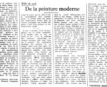 «De la peinture moderne»