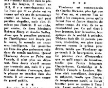 «William M. Thackeray naquit il y a 150 ans»