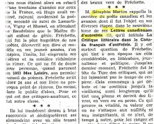 «Louis Fréchette en face de la critique de son temps»