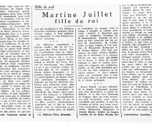 «Martine Juillet fille du roi»