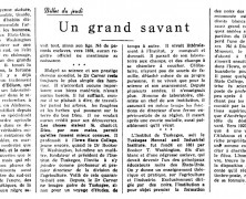 «Un grand savant»