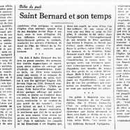 «Saint Bernard et son temps»