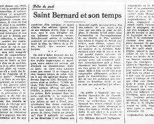 «Saint Bernard et son temps»